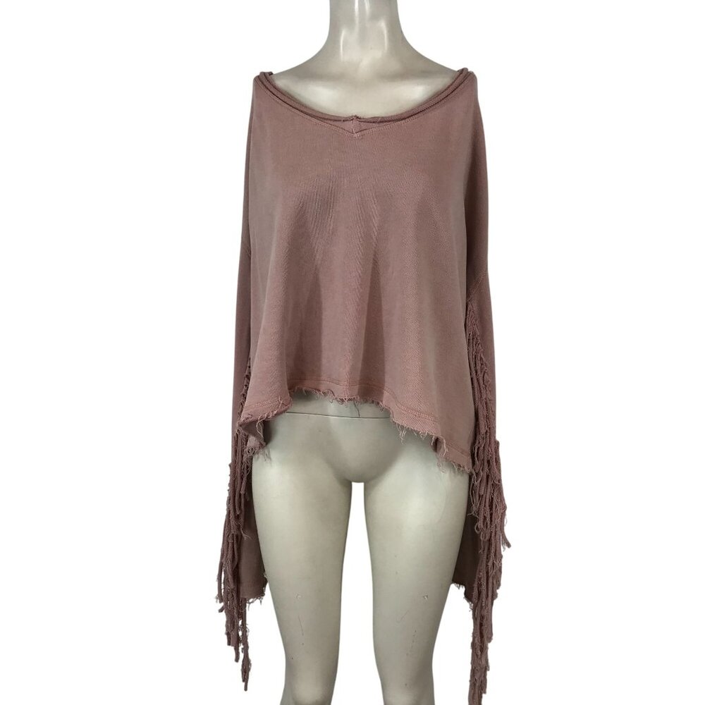 Free People Pink Fringe Top